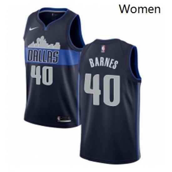 Womens Nike Dallas Mavericks 40 Harrison Barnes Swingman Navy Blue NBA Jersey Statement Edition